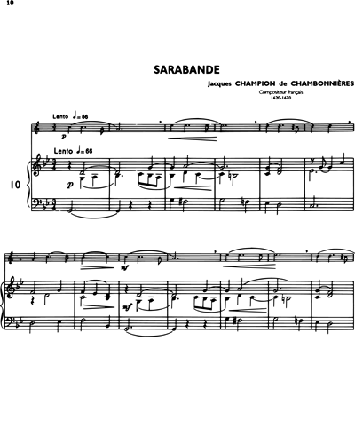La Clarinette Classique, Vol. A: Sarabande