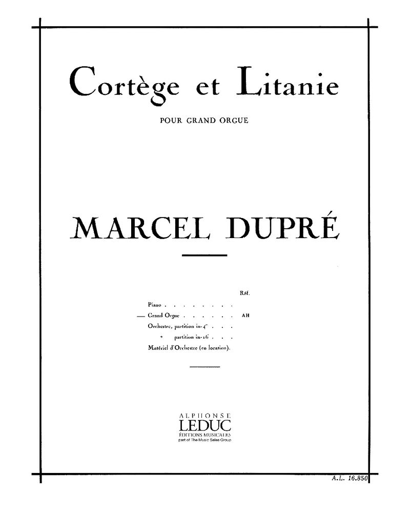 Cortege et Litanie, op. 19 No. 2
