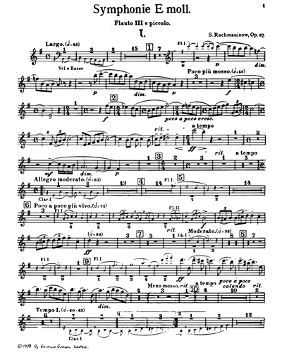Symphony No. 2 in E minor, op. 27