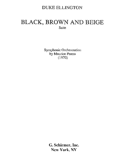 Black, Brown and Beige