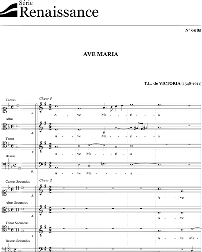 Ave Maria - Victoria - SATB+SATB