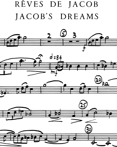Les Rêves De Jacob Op. 294, Suite Chorégraphique