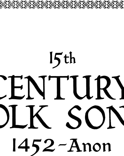 15th Century Folk Song
