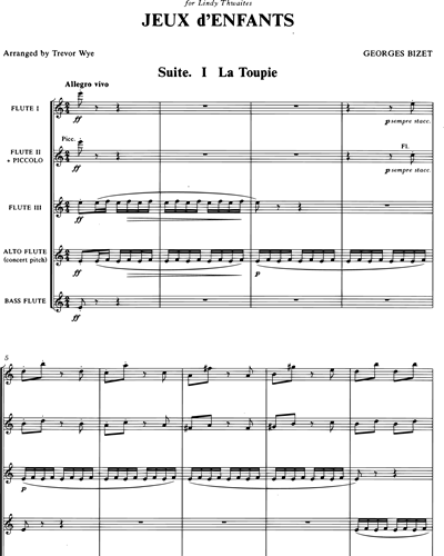 Jeux d'Enfants (Arranged for Flute Ensemble)