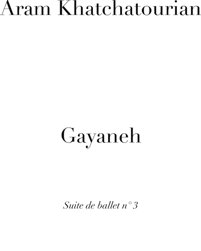 Gayaneh: Suite No. 3