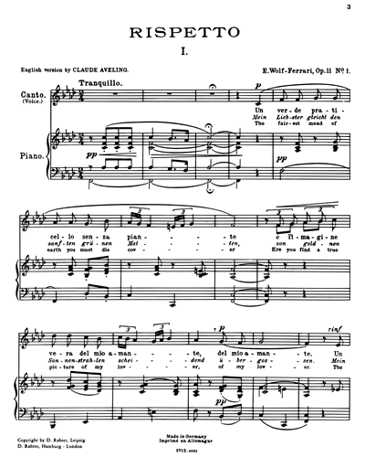 Four Rispetti, Op. 11