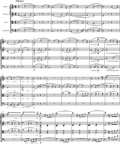 String Quartet in F major