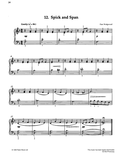 Spick And Span Sheet Music by Pam Wedgwood | nkoda | Check It Out