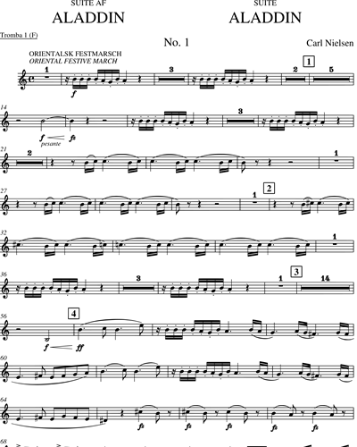 Aladdin Suite Trumpet in F Sheet Music by Carl Nielsen | nkoda | 7 days trial
