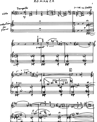 Romanza for Solo Viola and Ensemble