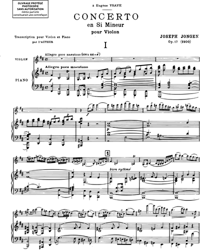 Concerto en Si mineur Op. 17