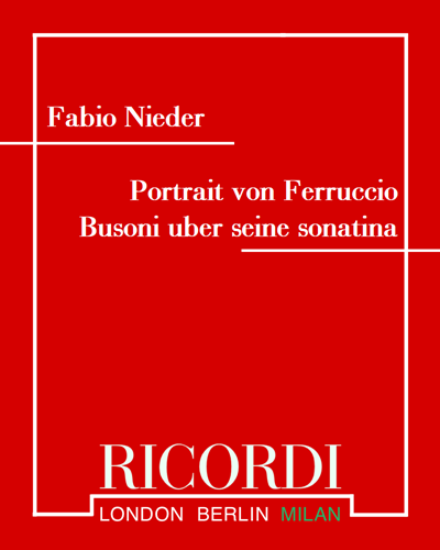Portrait von Ferruccio Busoni uber seine sonatina