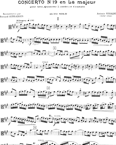 Concerto n. 19 en La majeur