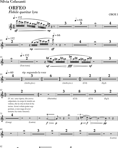 Orfeo, versione per voce e orchestra