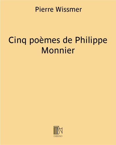 Cinq poèmes de Philippe Monnier