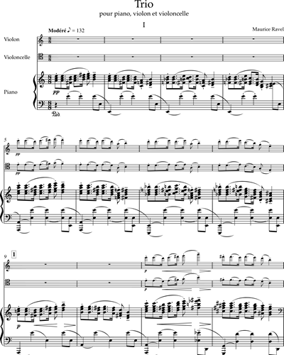 Trio pour piano, violon et violoncelle