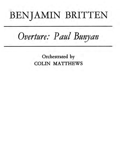 Overture: Paul Bunyan