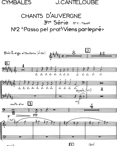 Chants d'Auvergne, Series 3 (complete)