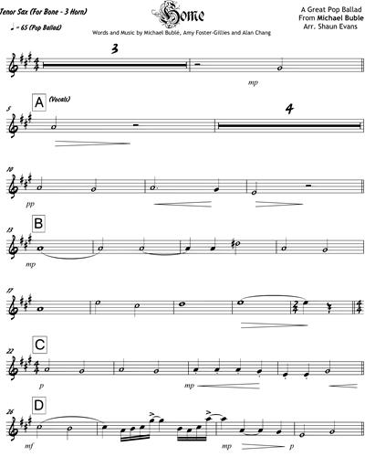 Tenor Saxophone (Trombone Alternative)