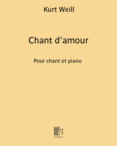 Chant d'amour (extrait n. 7 de "L'Opéra de quat'sous")