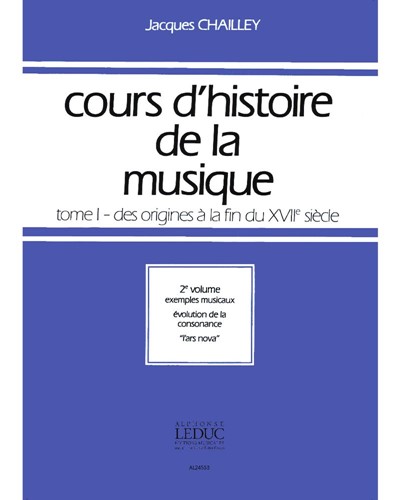 Cours d'histoire de la musique, Vol. 2