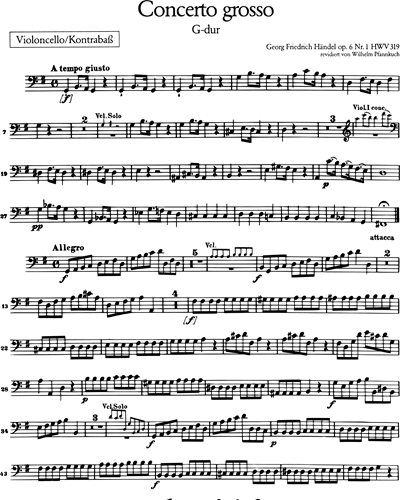 Concerto grosso (Nr. 12) G-dur op. 6/1 HWV 319