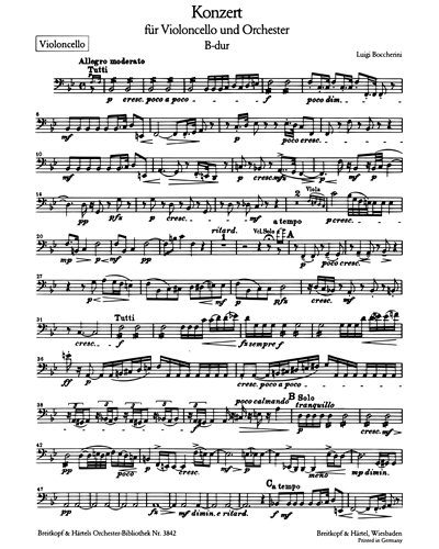 Violoncellokonzert B-dur 