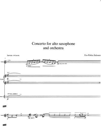 Concerto for Alto-Saxophone [Revised 1983]
