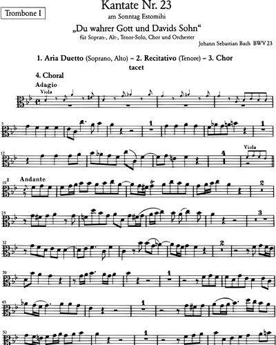 Kantate BWV 23 „Du wahrer Gott und Davids Sohn“