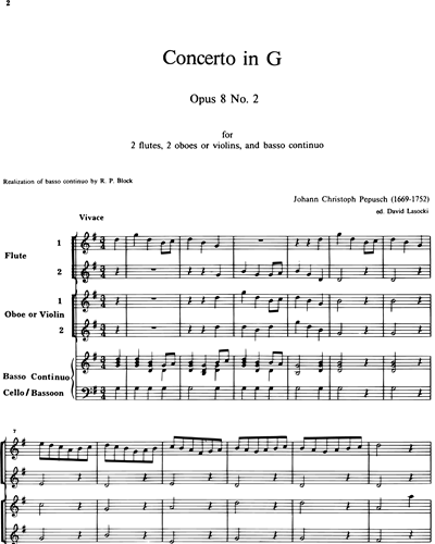 Full Score & Basso Continuo