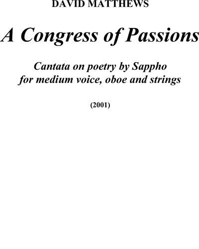 A Congress of Passions