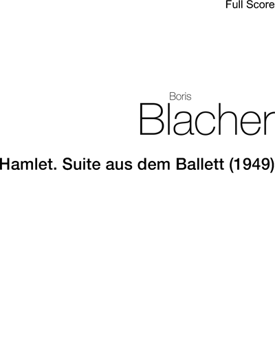 Hamlet. Suite aus dem Ballett (1949)