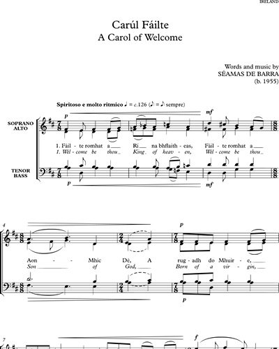 CarÃºl FÃ¡ilte (A Carol of Welcome)