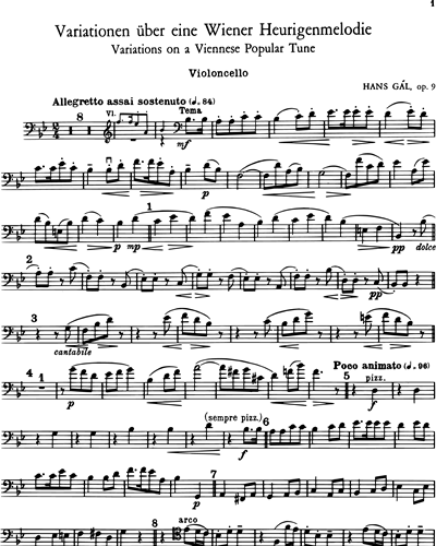 Variations on a popular Viennese tune Op. 9