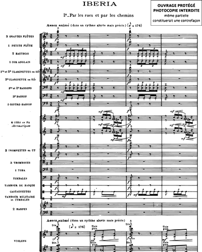 Ibéria (extrait n. 2 des "Images") - Pour orchestre