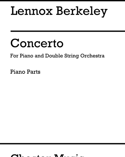 Concerto for Piano and Double String Orchestra