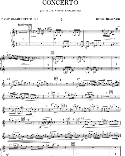 Concerto pour flûte, violon & orchestre Op. 197