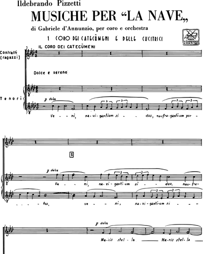 Musiche per “La nave” di Gabriele d’Annunzio