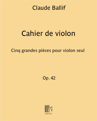 Cahier de violon Op. 42