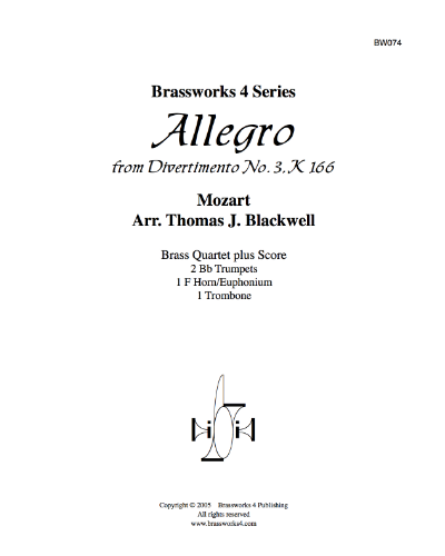 Allegro (from 'Divertimento No. 3, K. 166')