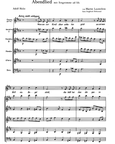 Abendlied (from 'Neue Musik für Zupforchester')