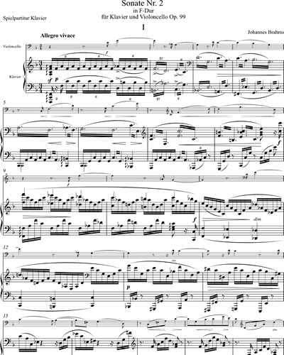 Sonata F Major for Violoncello and Piano, op. 99