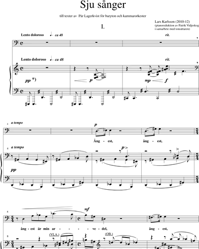 [Solo] Baritone & Piano Reduction