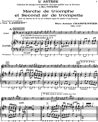 "Marche de Triomphe" & "Second Air de Trompette"
