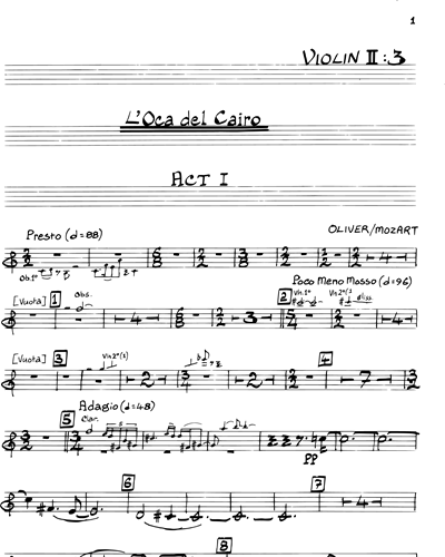 [Act 1] Violin 2 Desk 3