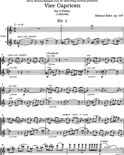 Four Capricci, op. 107