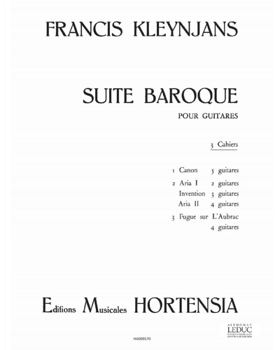 Suite Baroque, 3e cahier