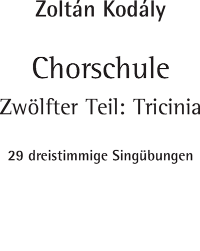 Chorschule, Band 12