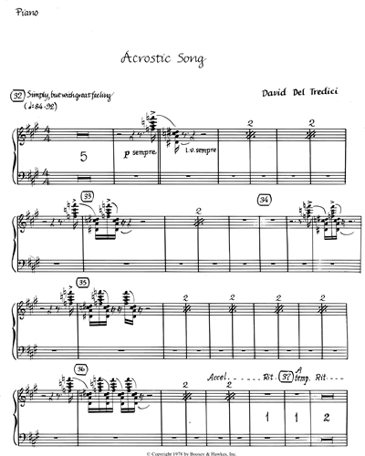 Acrostic Song; arr.