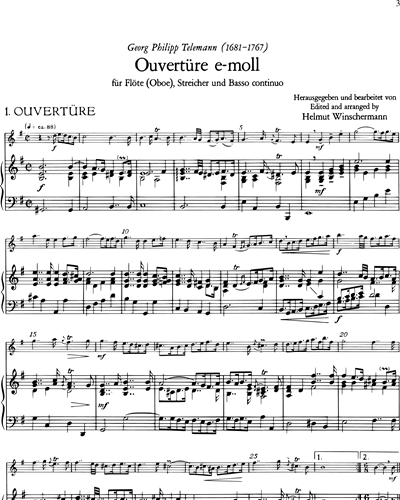 Overture (Suite) in E minor